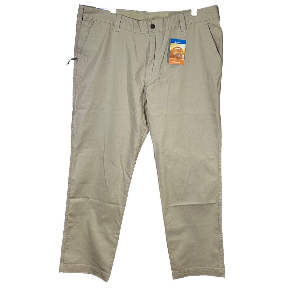 Columbia‎ Omni-Shade Active Pants Khaki Size 40X32 Cargo Hiking New With Tags